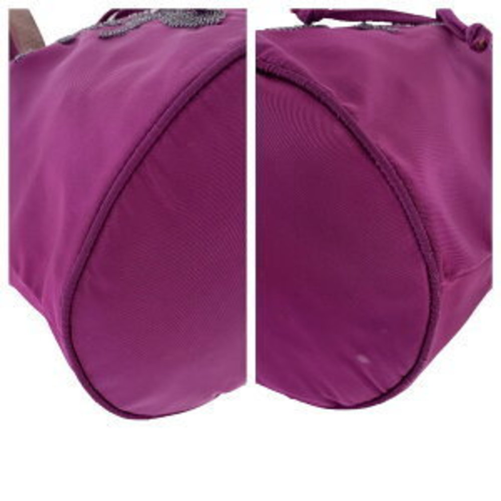 Prada Nylon Shoulder Python Purple Pouch Handbag … - image 3